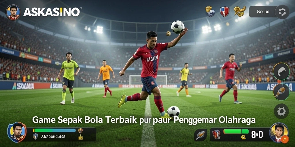 Gameplay seru dengan pemain dan strategi sepak bola.
