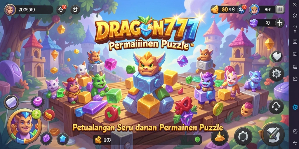 Screenshot gameplay DRAGON777 yang menunjukkan tantangan Puzzle seru.