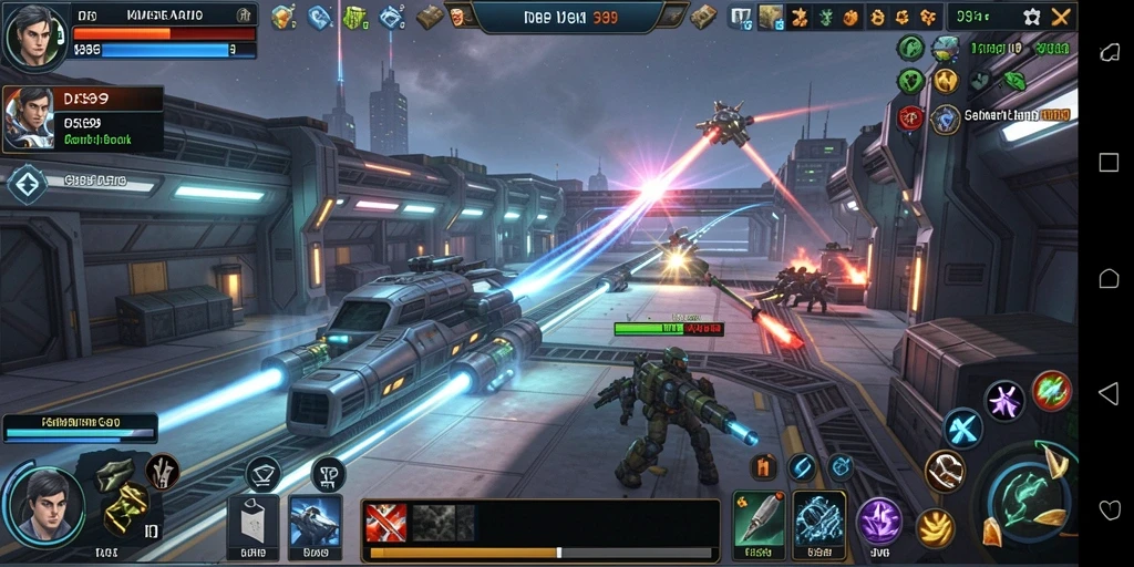 Screenshot gameplay DS99 menampilkan aksi strategi yang mendebarkan.