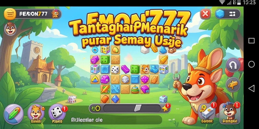 Tampilan gameplay EMON777 dengan teka-teki yang mengasyikkan.