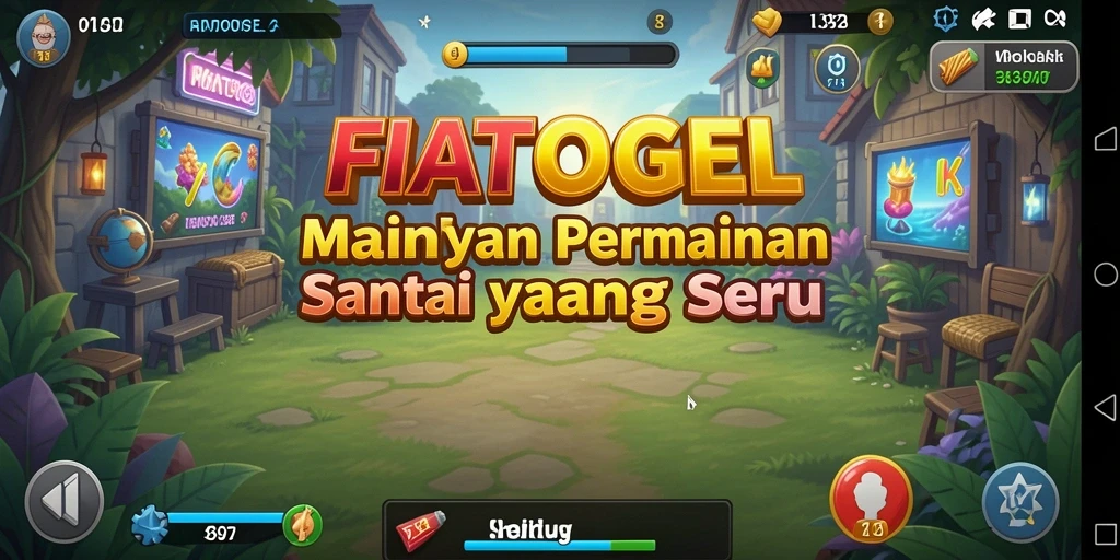 Screenshot utama menunjukkan gameplay seru dan santai FIATOGEL.