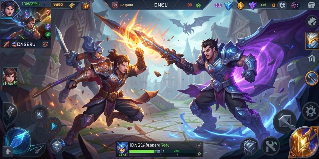 Gameplay seru dan strategis dari IDNSERU dalam pertarungan MOBA.