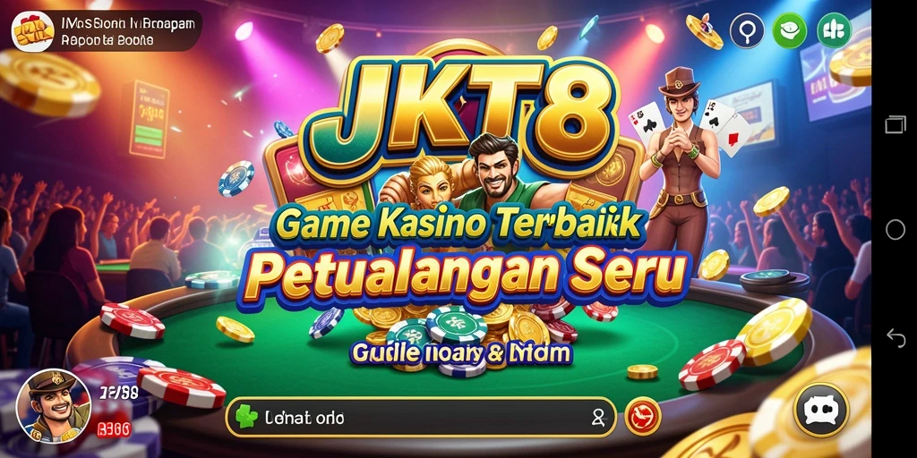 Tampilan gameplay JKT8 dengan grafis kasino yang memukau.
