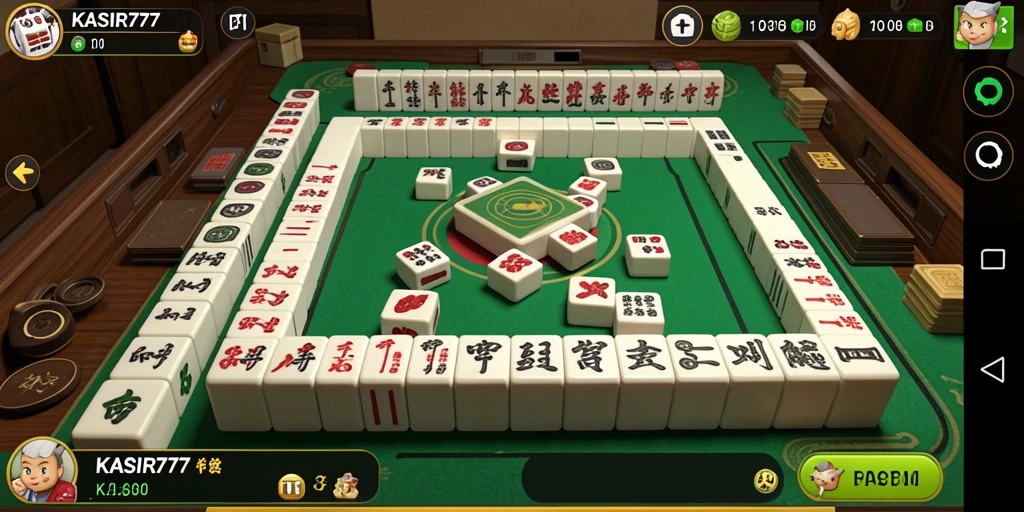 Screenshot KASIR777 menampilkan gameplay Mahjong yang menarik.