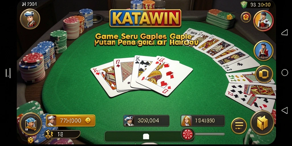 Screenshot gameplay KATAWIN yang menampilkan keseruan bermain Gaple.