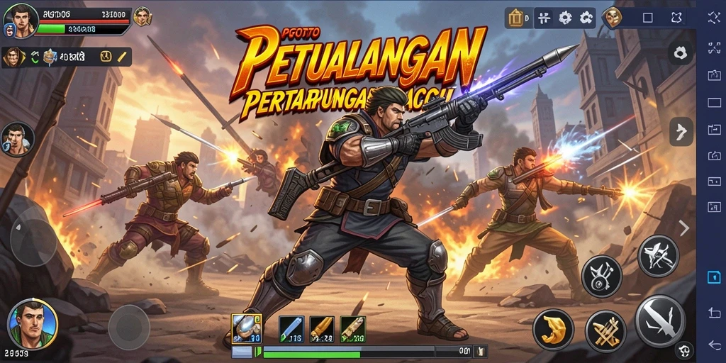 Tangkapan layar utama PGTOTO menampilkan aksi seru dalam pertarungan.
