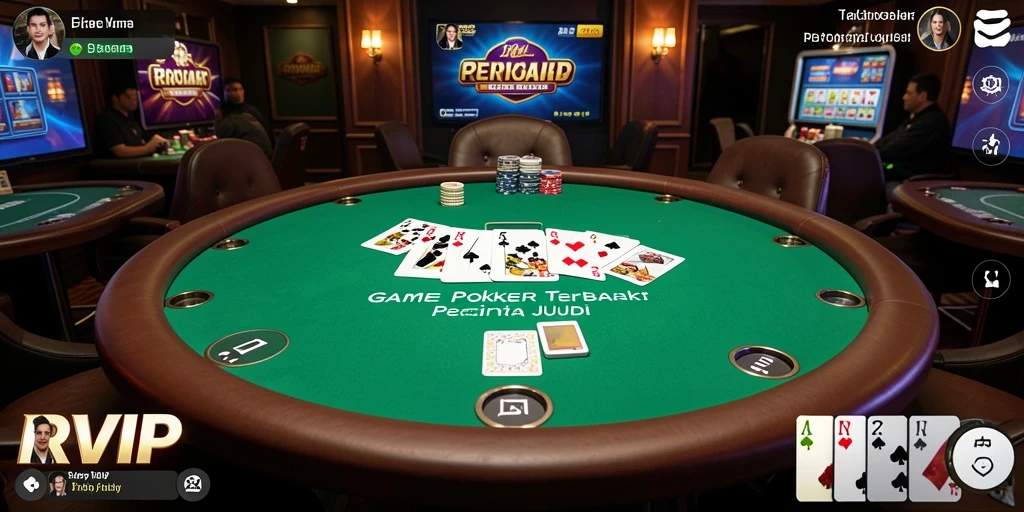 Tampilan gameplay menarik dari aplikasi Poker RVIP.