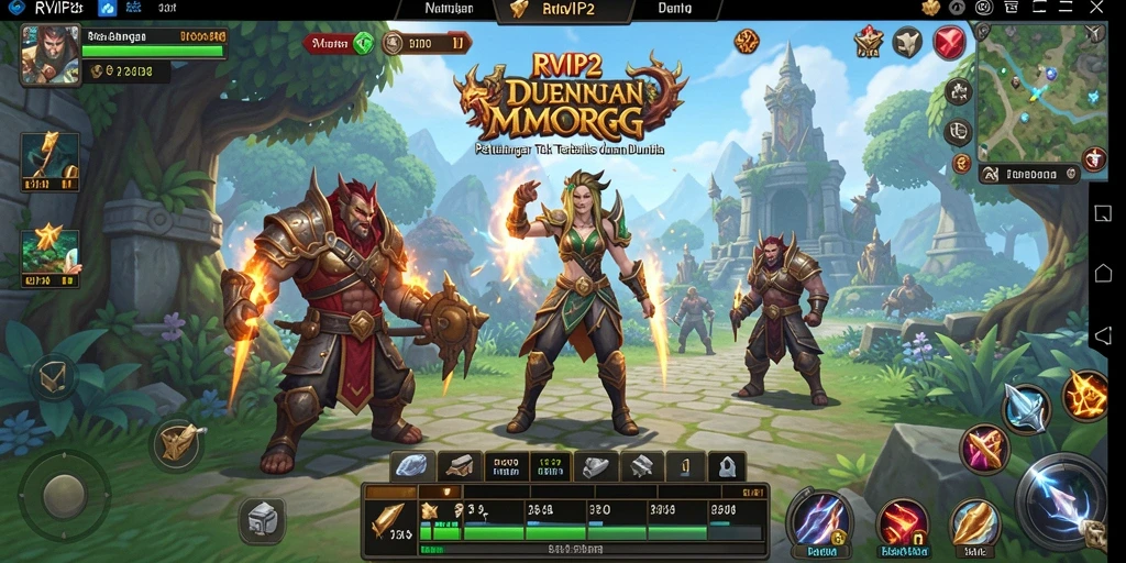 Tampilan menarik dari gameplay <strong>RVIP2</strong> yang menampilkan aksi seru dalam dunia MMORPG.