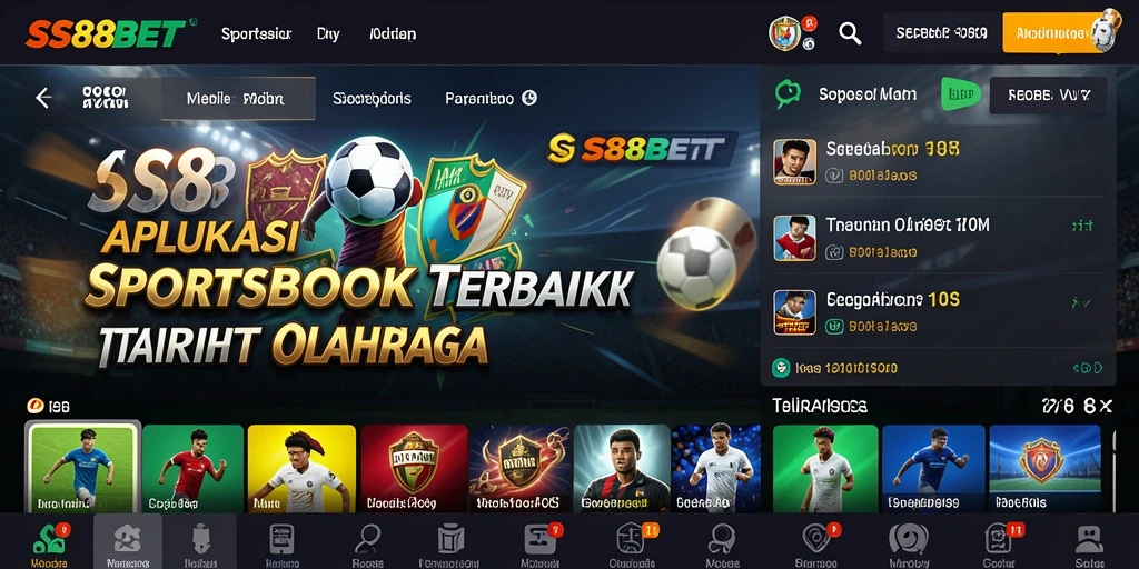 Tampilan antarmuka dan interaksi dalam permainan Sportsbook SS88BET.