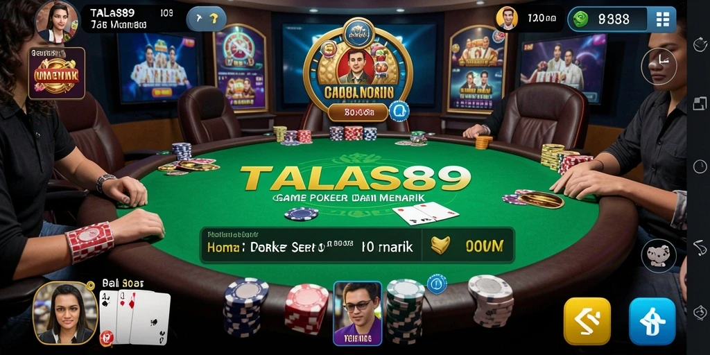 Tampilan gameplay Poker yang seru dan mengasyikkan di TALAS89.