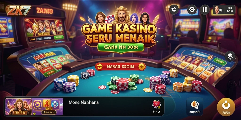 Tampilan menarik gameplay Kasino ZK7 dengan fitur menarik.